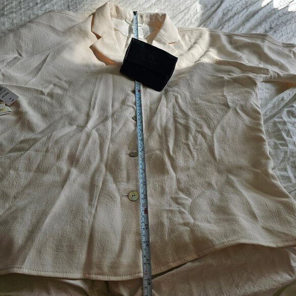 Aritzia Wilfred New Flowy Button-up Shirt - 2020 - Light Birch - Sz S - NWT - Picture 13 of 15